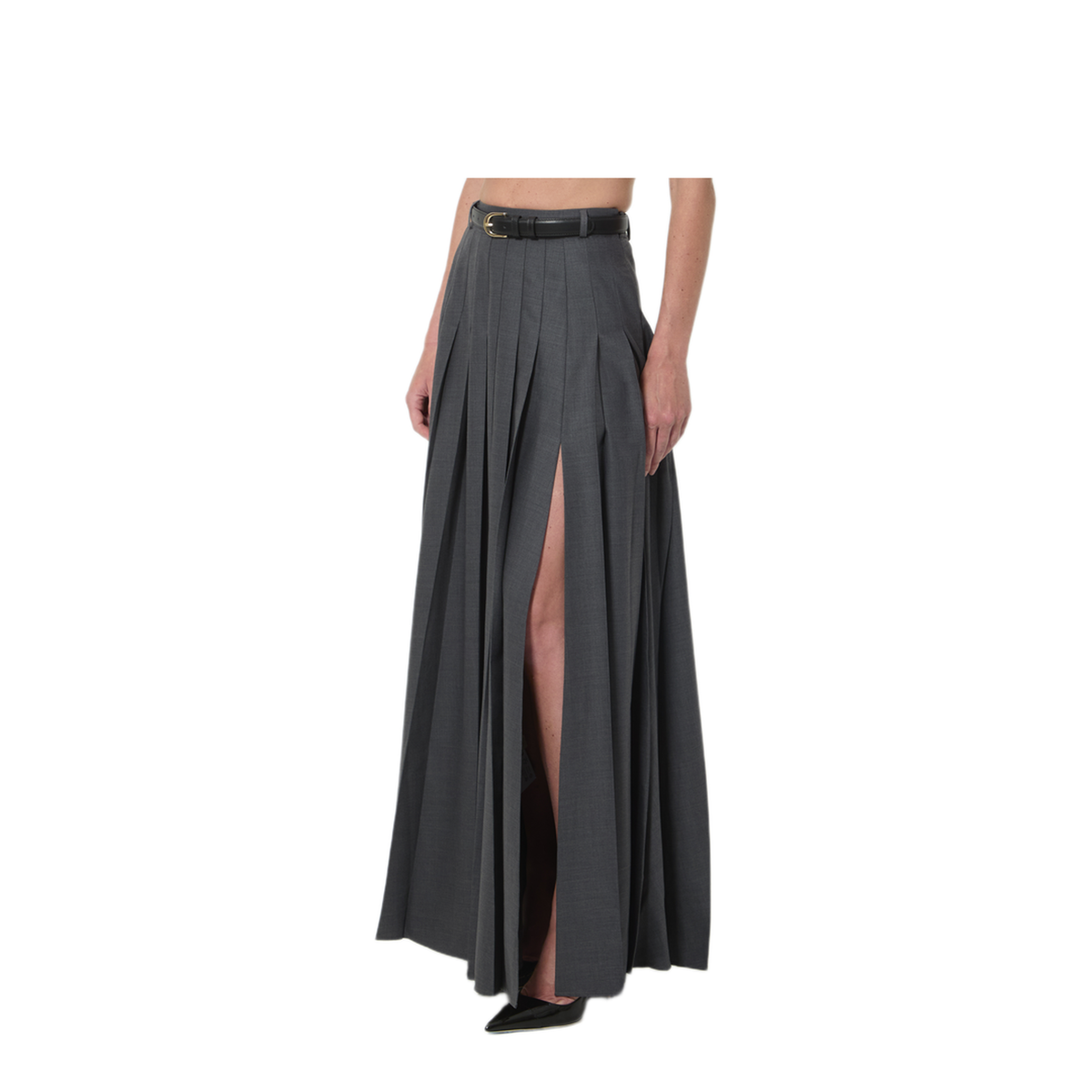 MAYFEYR - Self Portrait - Pleated Maxi Skirt - PF26137XSKGR