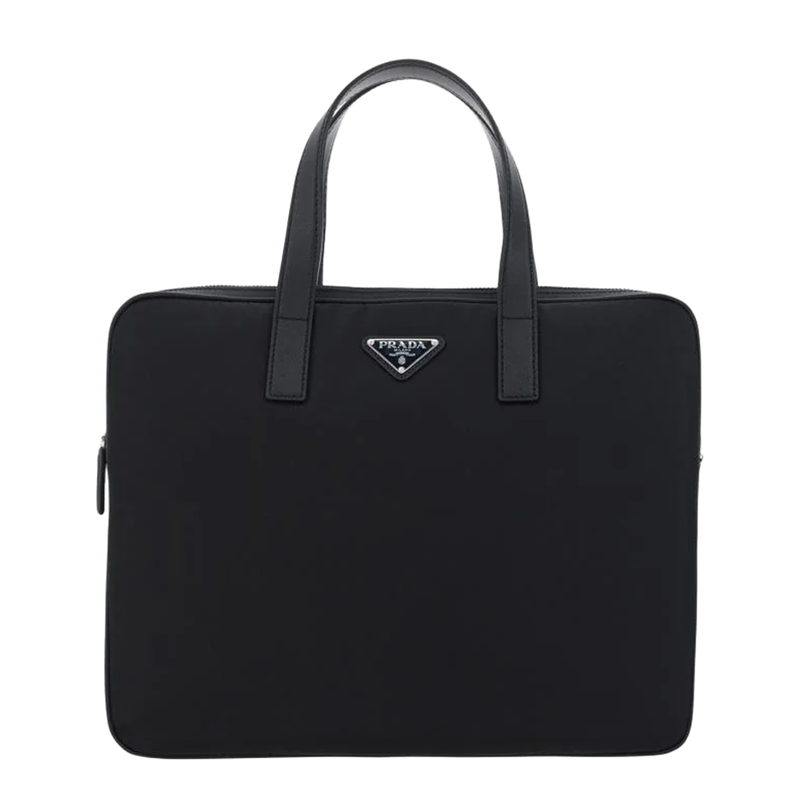 Re-Nylon Leather-Trimmed Briefcase