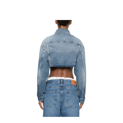 MAYFEYR - MIUMIU - Cropped Washed Denim Jacket - GWB314SOOO197UF0008