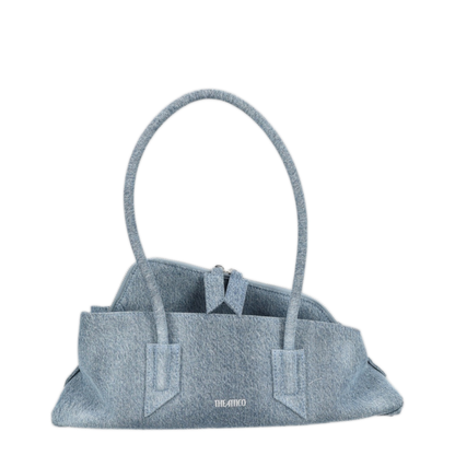 La Passeggiata Small Cotton Top Handle Bag - Denim Washed Blue