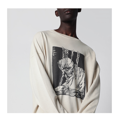 MAYFEYR - Our Legacy - Slack Sweatshirt With Angry Fan Mail Print In Black - M2266SACOAF