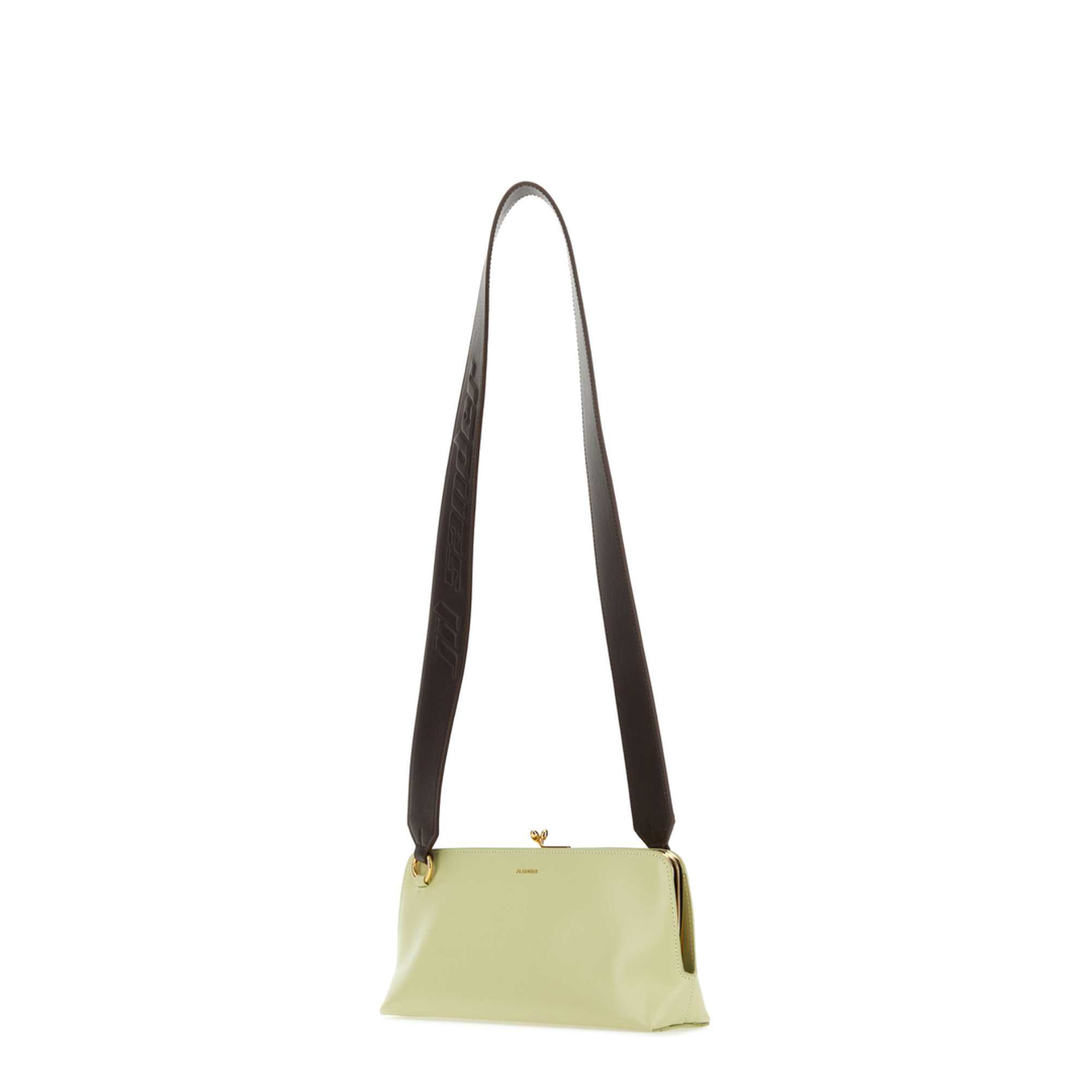 Pastel Green Leather Small Goji Shoulder Bag