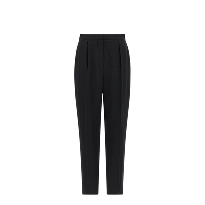 High Waist Tailored Grain De Poudre Pants