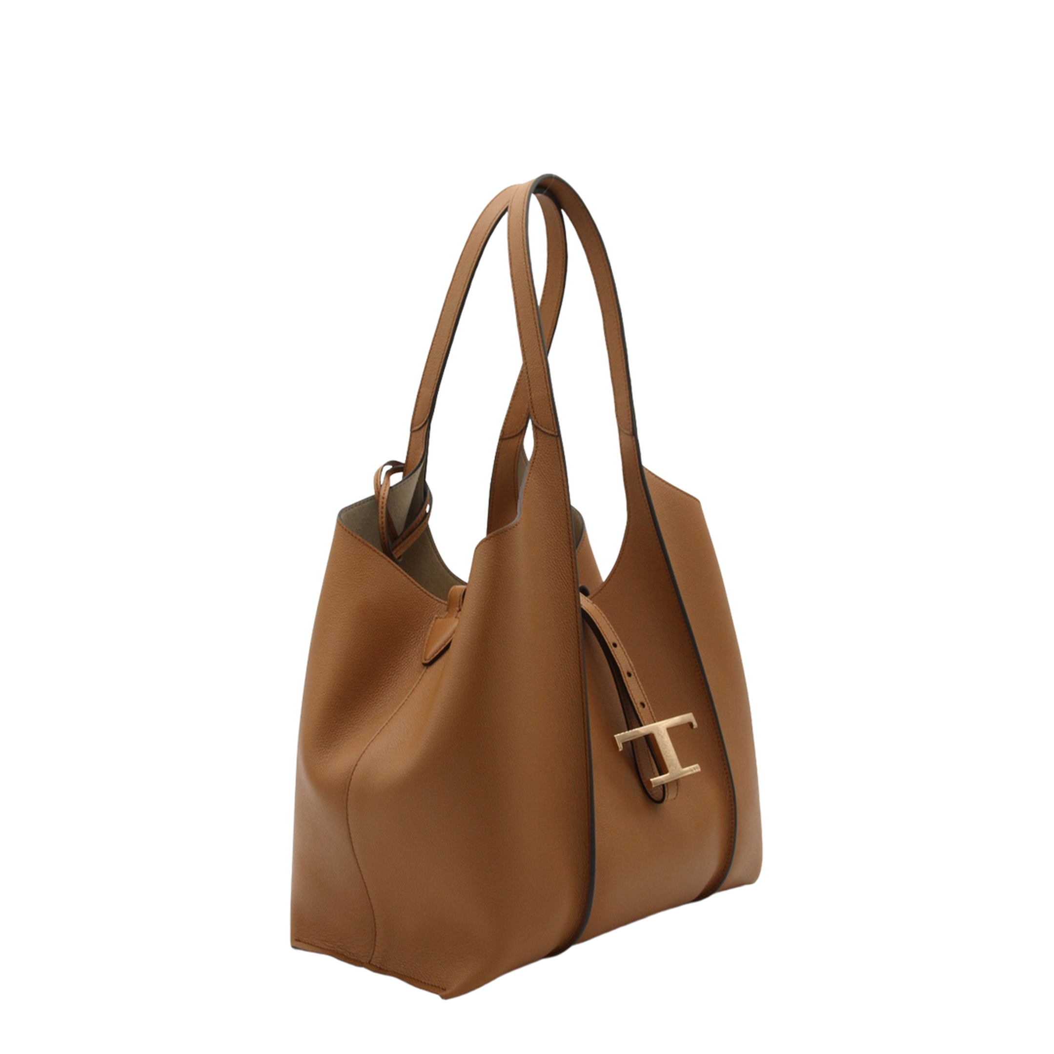 T Timeless Small Hammered Leather Tote Bag - Kenia