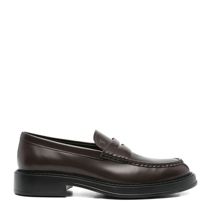 Chocolate Brown Calf Leather Flat Sole Slip-On