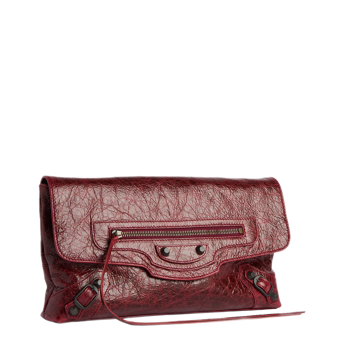 Le City One Size Lambskin Clutch - Berry Red