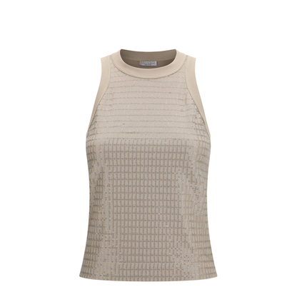 MAYFEYR - Brunello Cucinelli - Top In Cotton With Luminous Embroidery - M0T18HK500