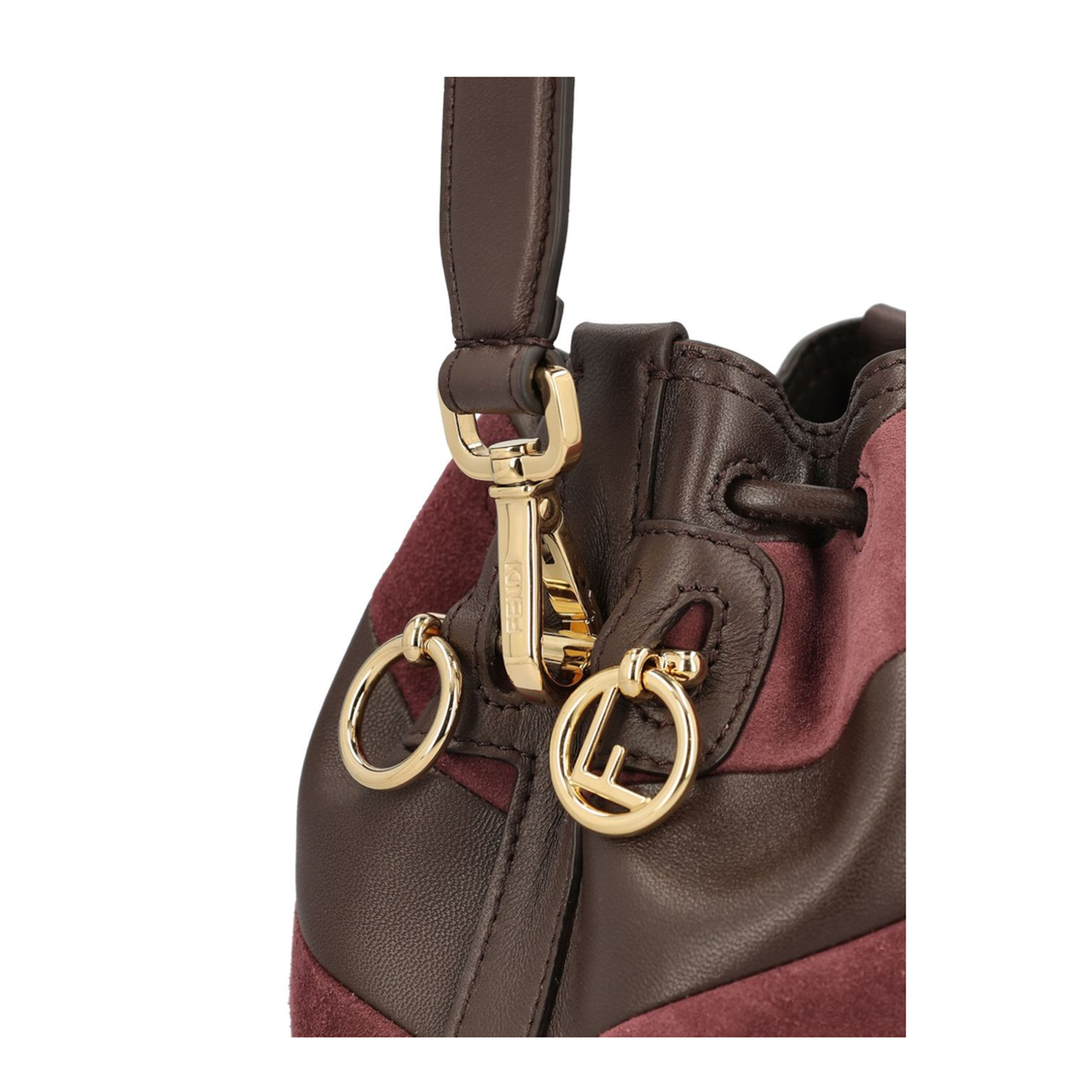 Mini Mon Tresor Chevron Bucket Bag Leather