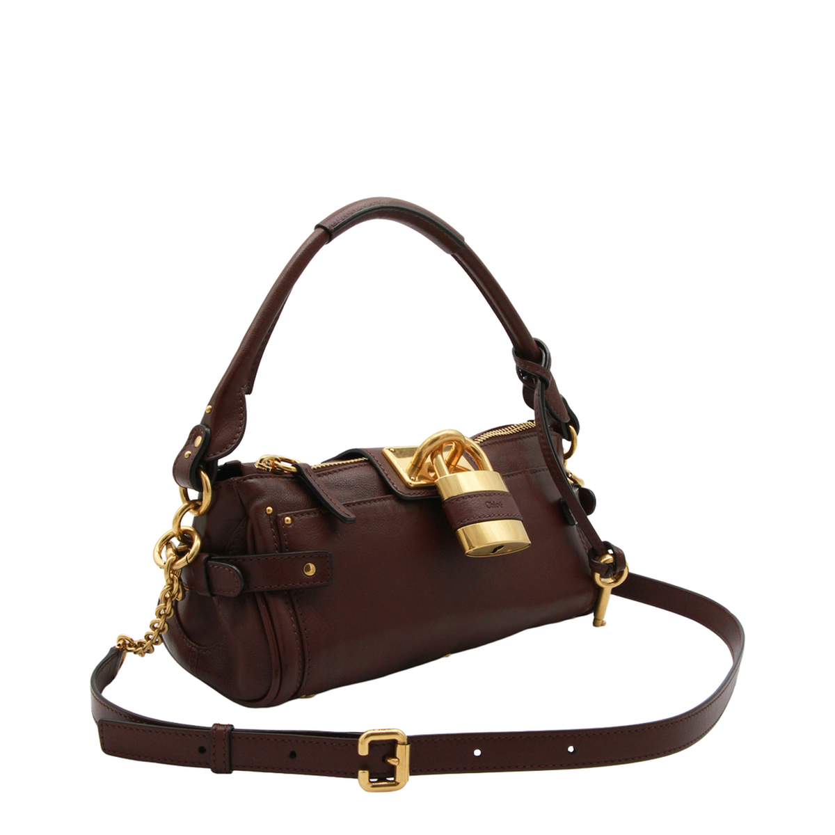 Paddington Small Grained Buffalo Leather Shoulder Bag - Crafty Brown