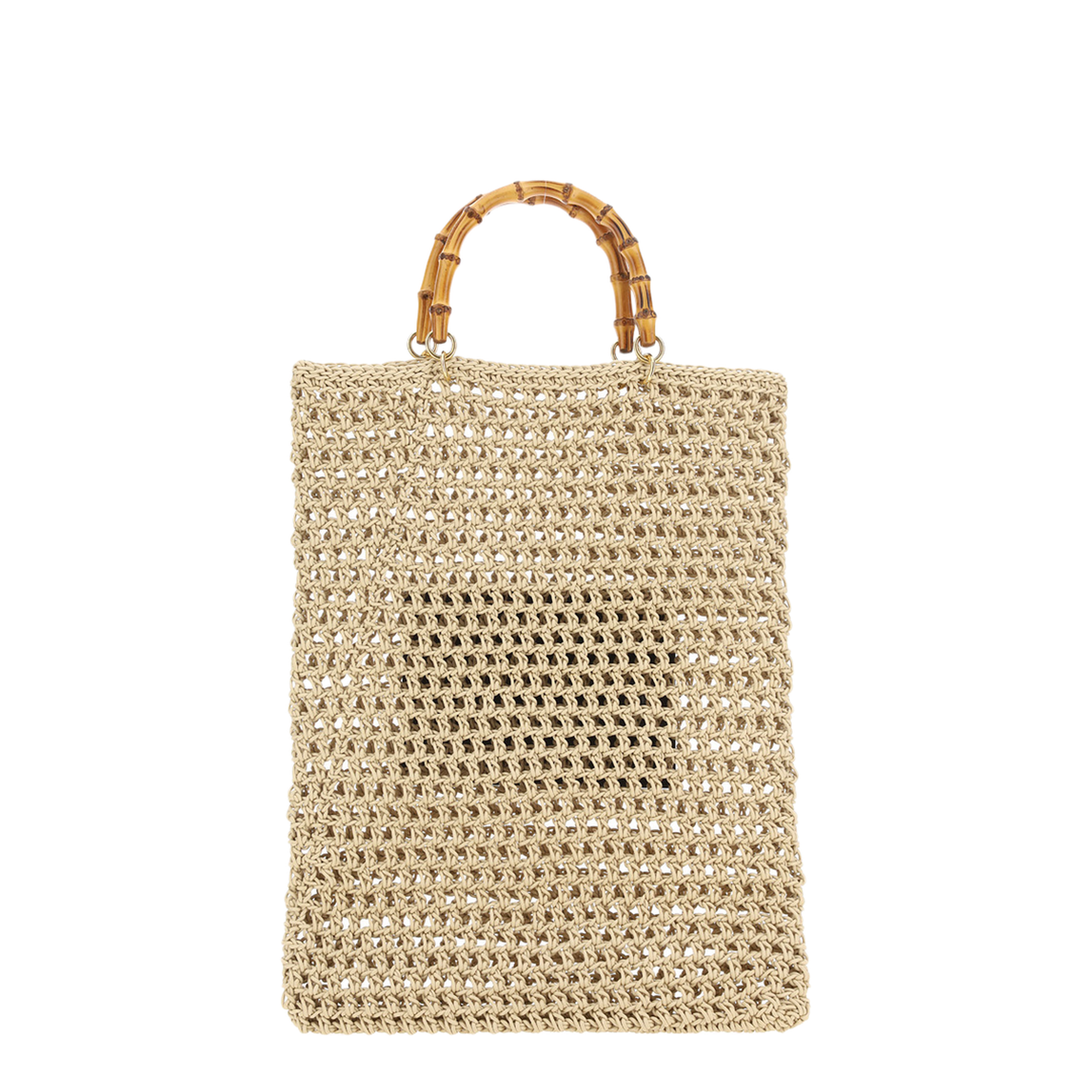 Beige Rope Medium Shopping Bag
