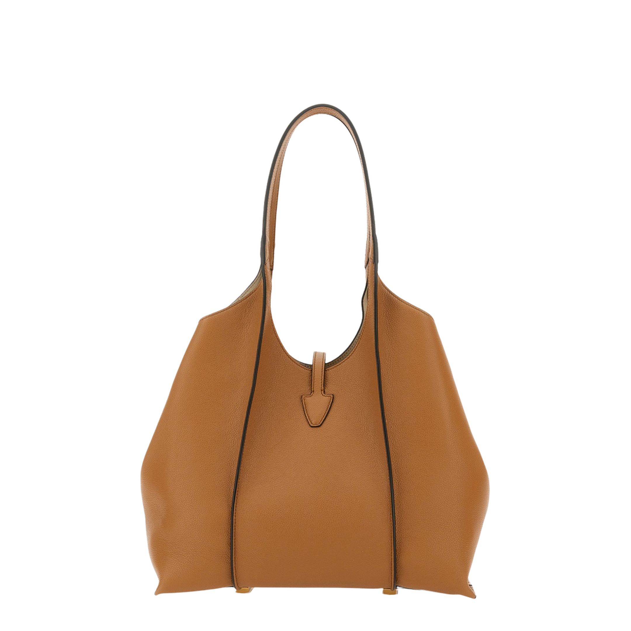T Timeless Small Hammered Leather Tote Bag - Kenia