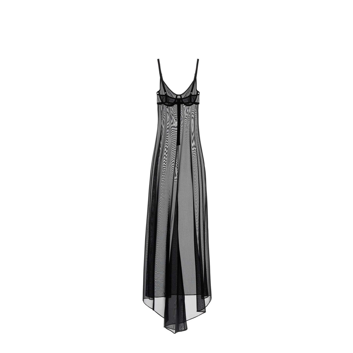 MAYFEYR - Balenciaga - Black Stretch Tulle Naked Dress - 857331TSR011000