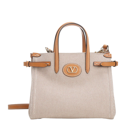 Antibes Canvas Bag in Natural Brown