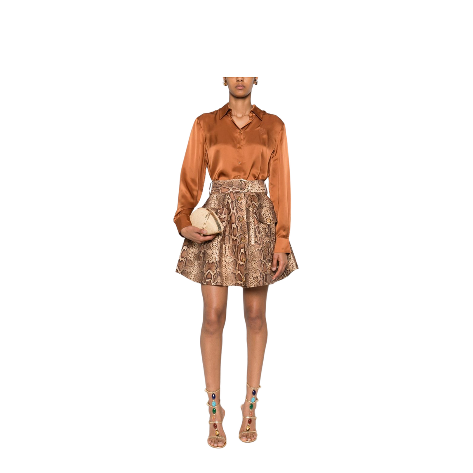 Hypnotic Satin Shirt Olive