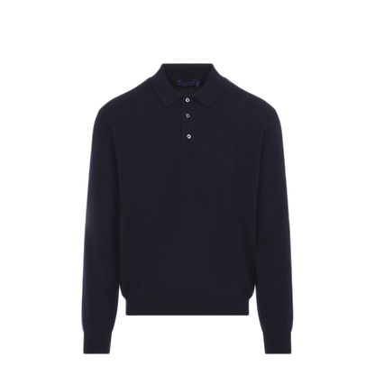 MAYFEYR - RALPH LAUREN PURPLE LABEL - Long Sleeve Knit Polo - 790P22444002CLASSIC