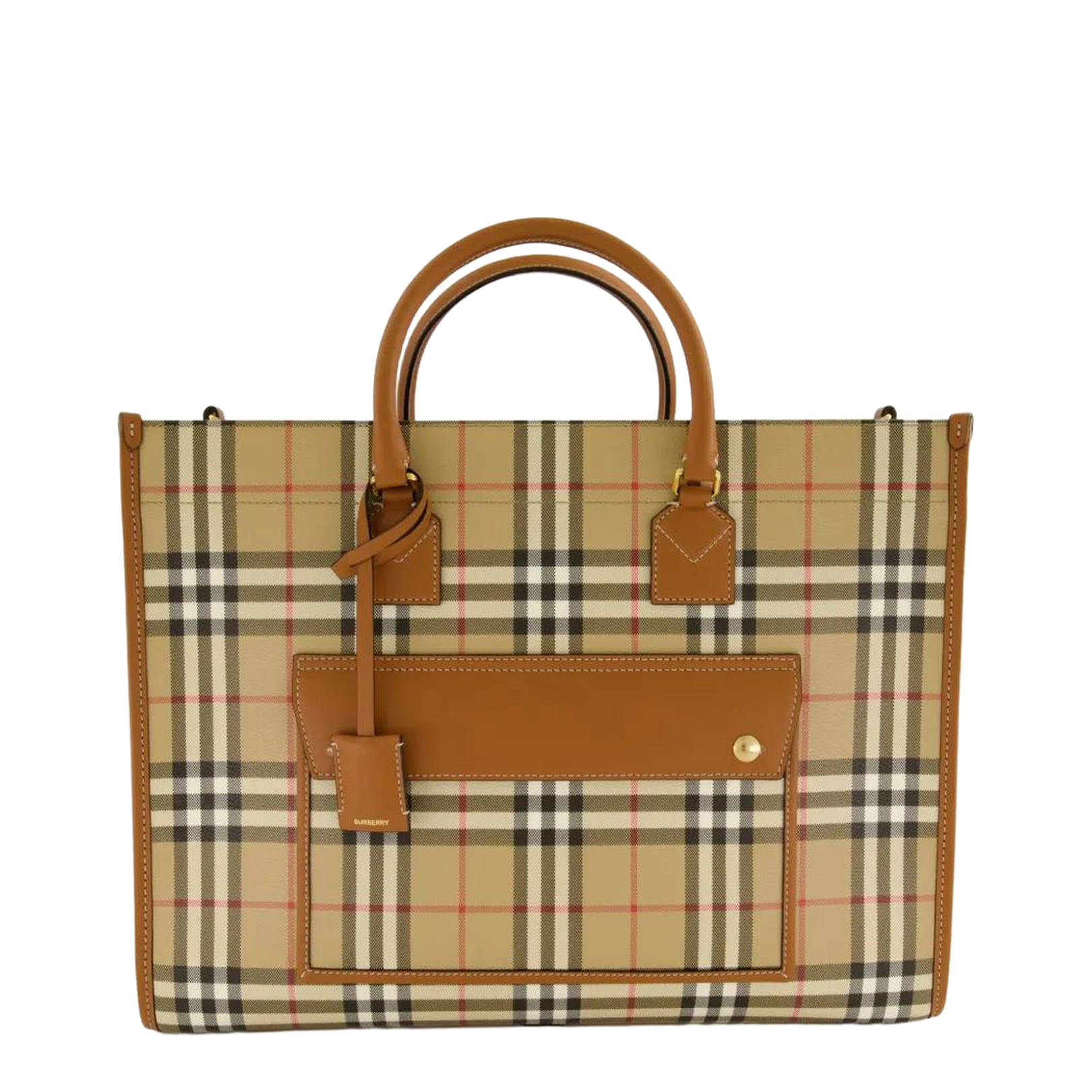 Medium Freya Tote in Check Pattern