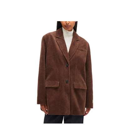 MAYFEYR - Ganni - Brown Corduroy Blazer - W0769979