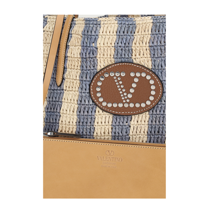 MAYFEYR - Valentino - Striped Raffia Bucket Bag - 8W2B0R37UHK