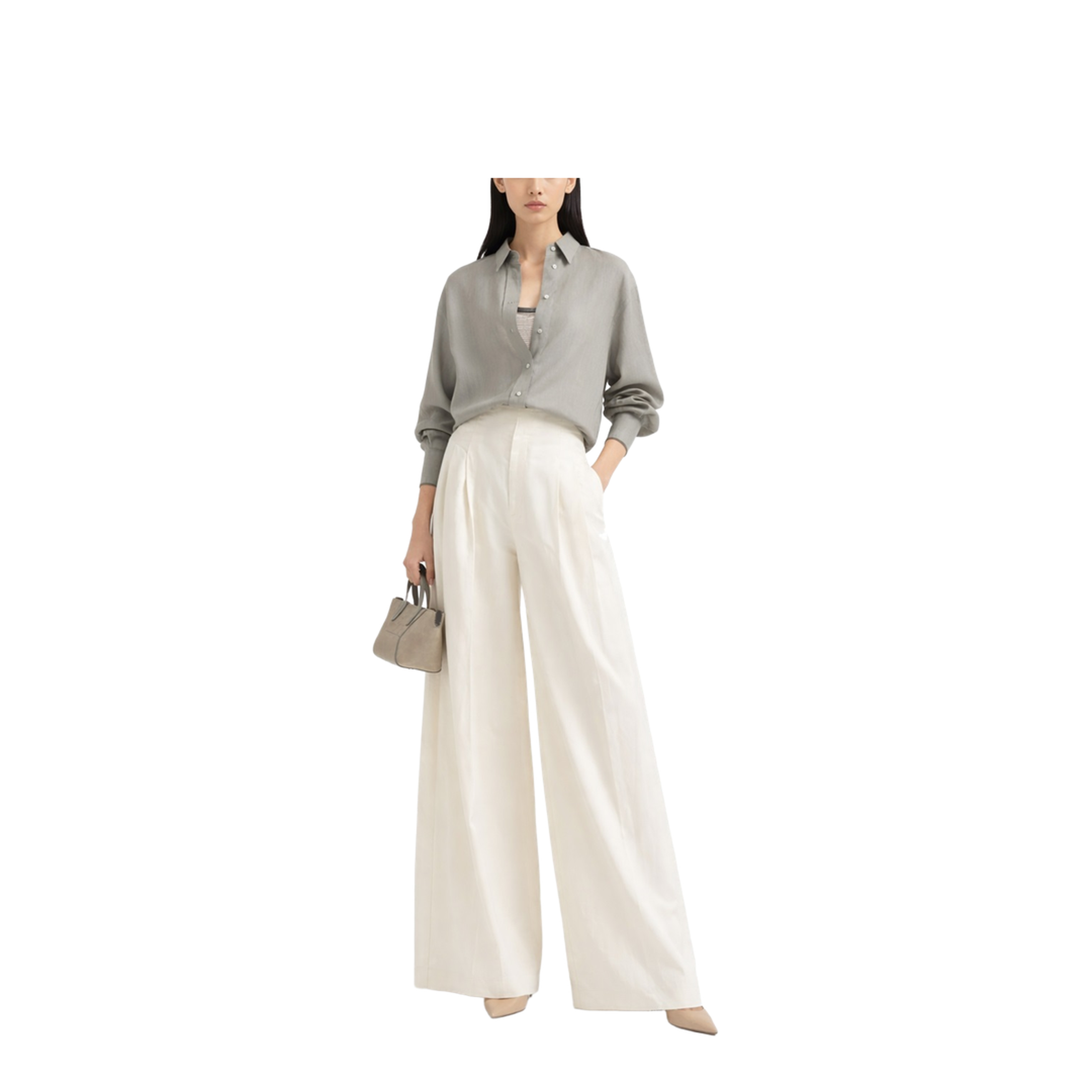 Double Pleats Tailored Trousers