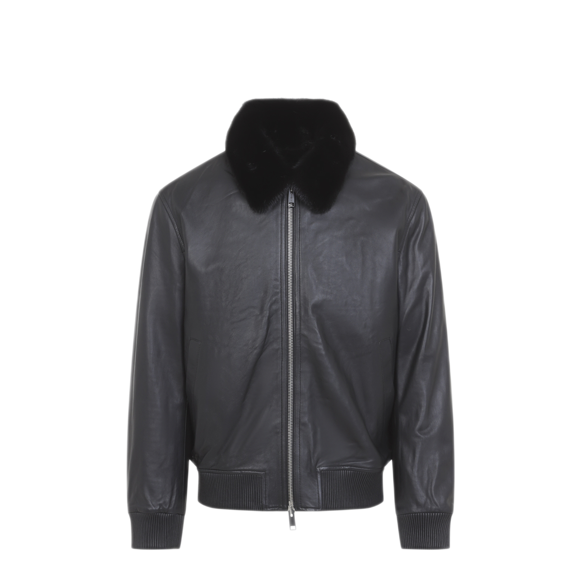 MAYFEYR - Yves Salomon - Black Lambskin Leather Jacket - 27WHV21265APXXC99