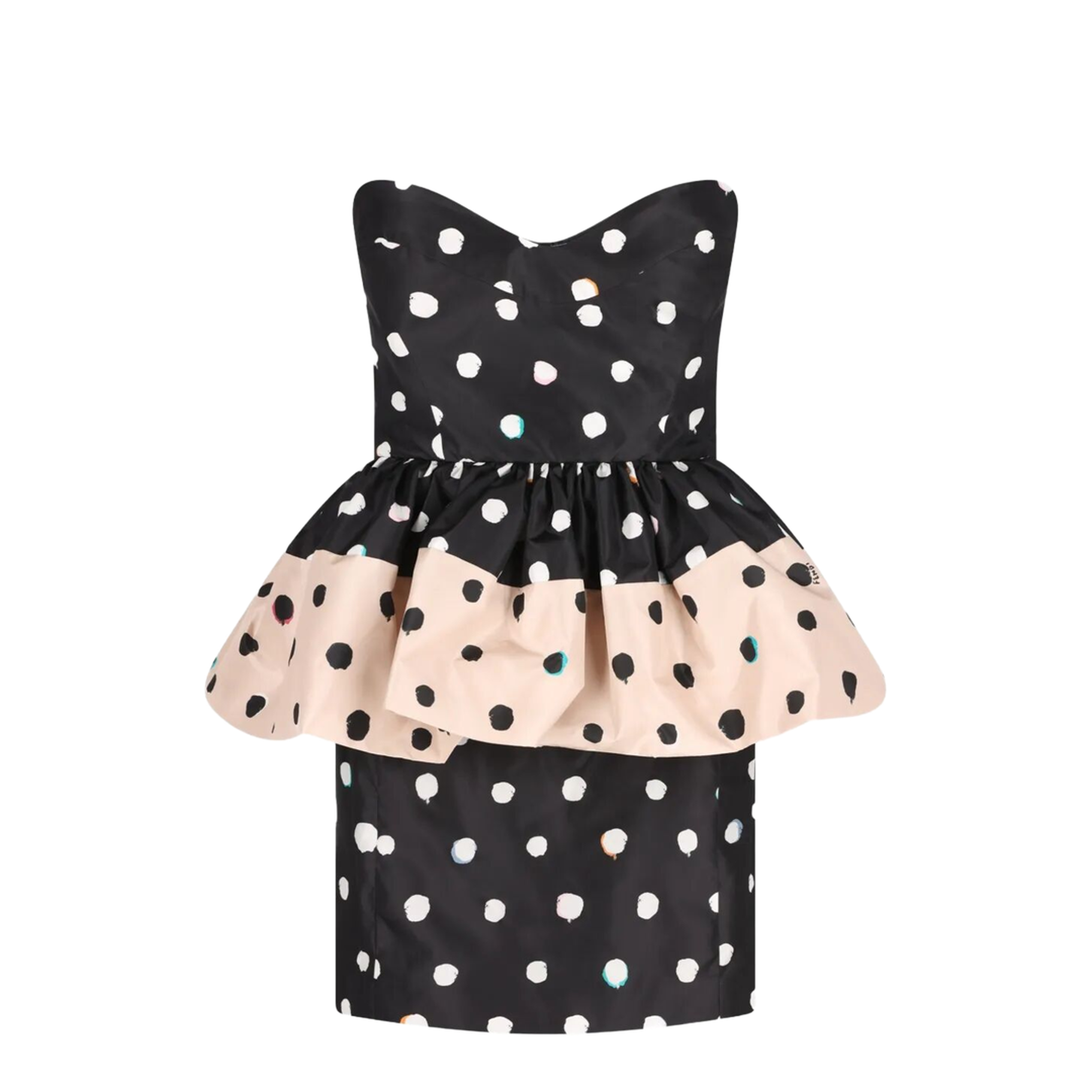 MAYFEYR - Fendi - Dots-Print Taffeta Bustier Dress - FDD509AVJQ