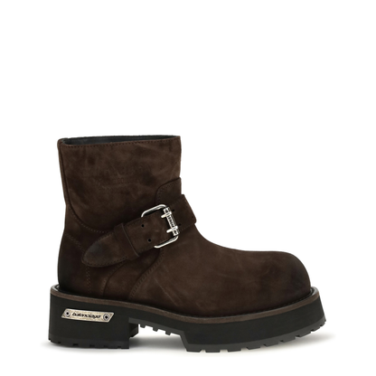 MAYFEYR - Balenciaga - Venom Mini Waxed Suede Calf Leather Ankle Boots - 873435WCB43