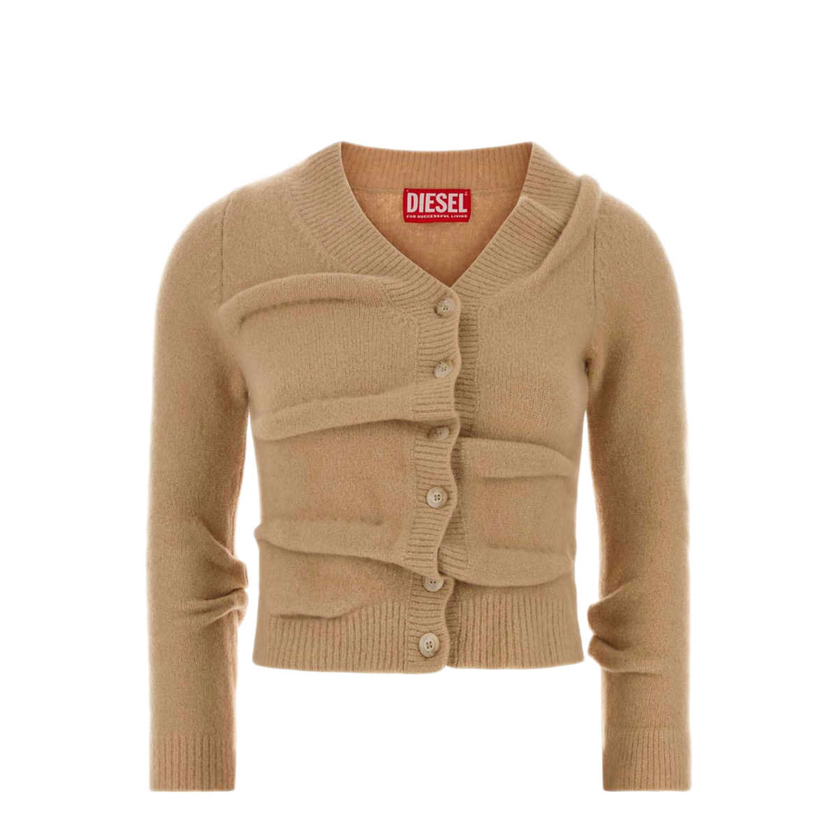 MAYFEYR - Diesel - Beige Stretch Wool Blend Cardigan - A253950BFBB1BJ