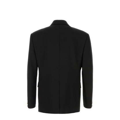 Double-Breasted Button Jacket Black