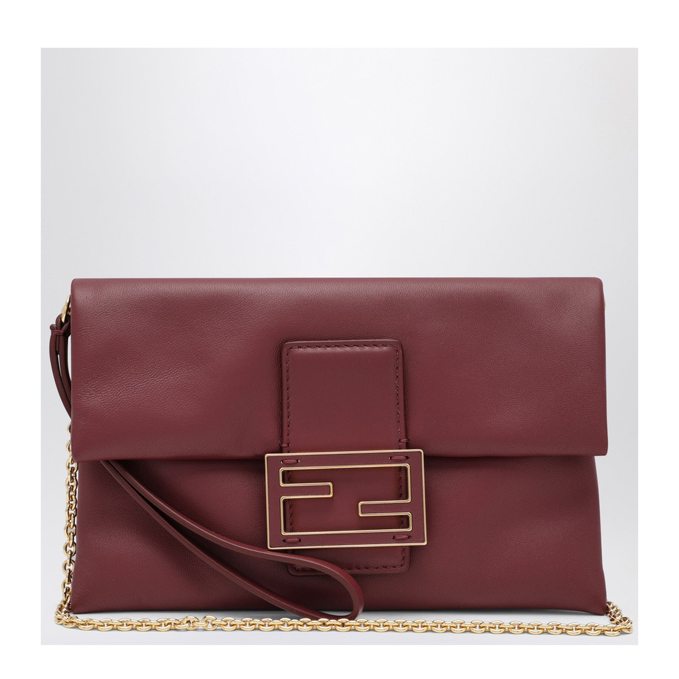 Medium Lambskin Pouch - Burgundy