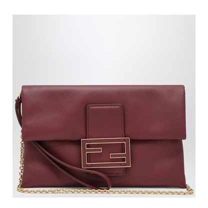 Medium Lambskin Pouch - Burgundy
