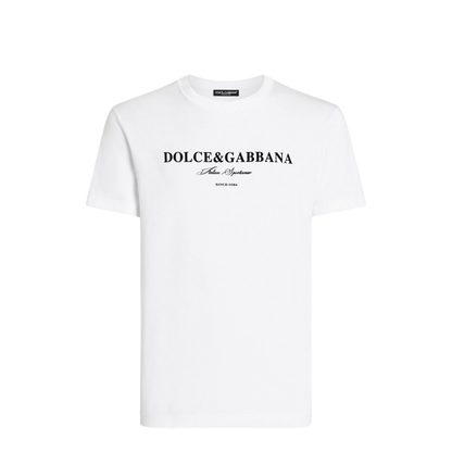 Cotton T-Shirt with Print in White