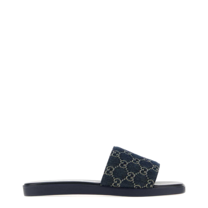 MAYFEYR - Gucci - Fabric Slippers Gg Denim - 871685FAF4Y4740