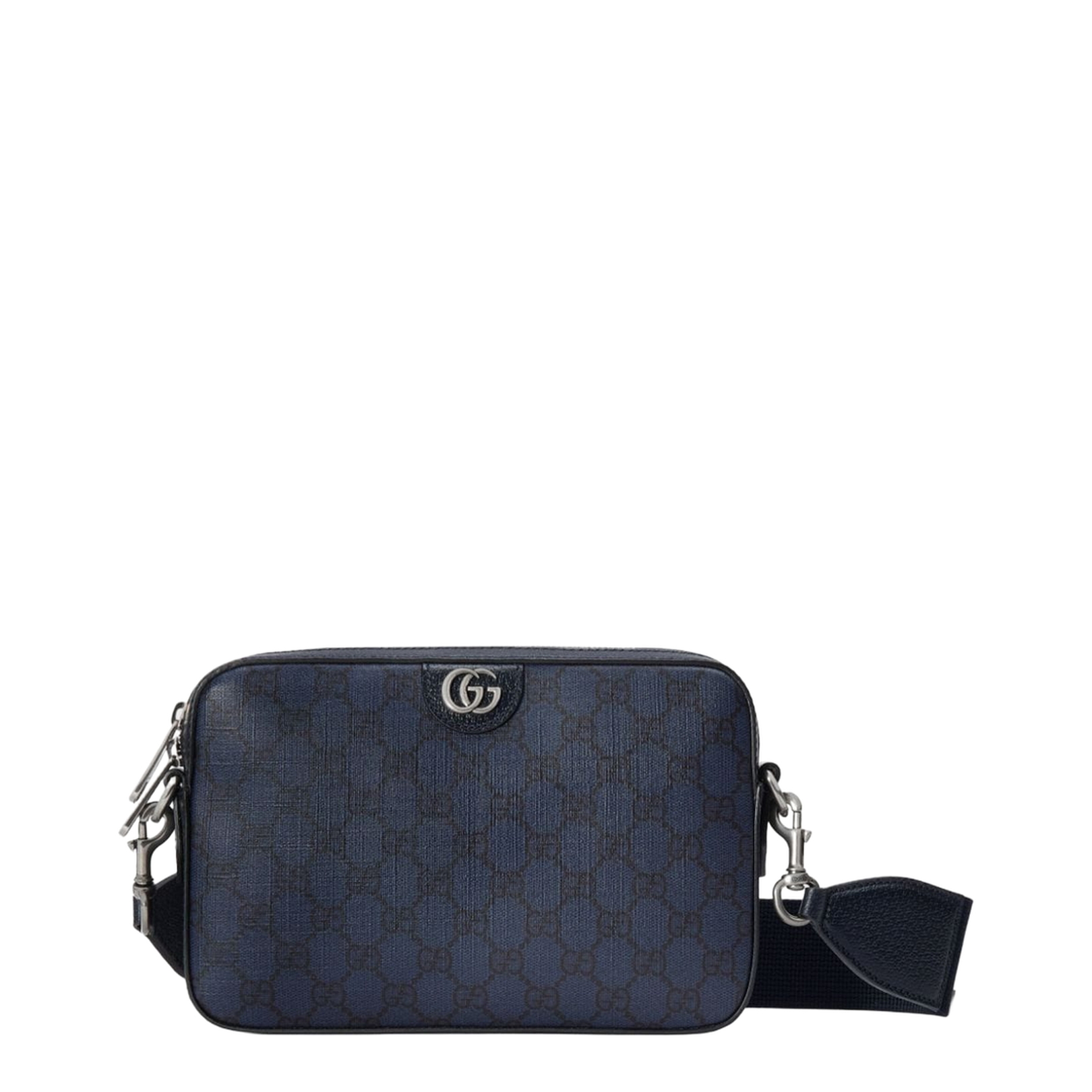Ophidia Small Leather Crossbody Bag - Navy Blue