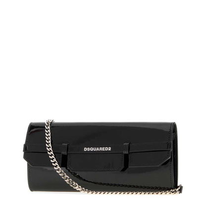 MAYFEYR - Dsquared2 - Black Leather Crossbody Bag - CLW0051025000012124