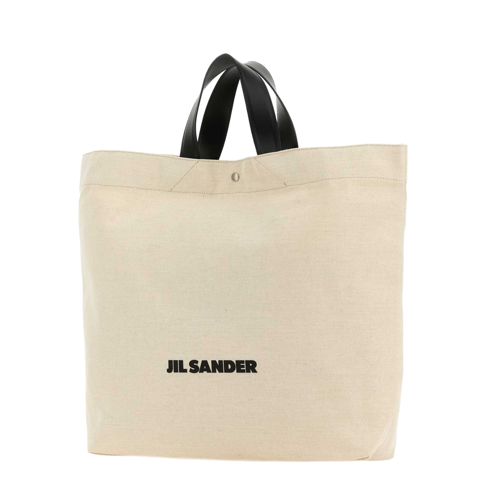 Sand Canvas Flat Shopping Bag