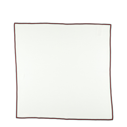 White Wool Blanket With Web Tape