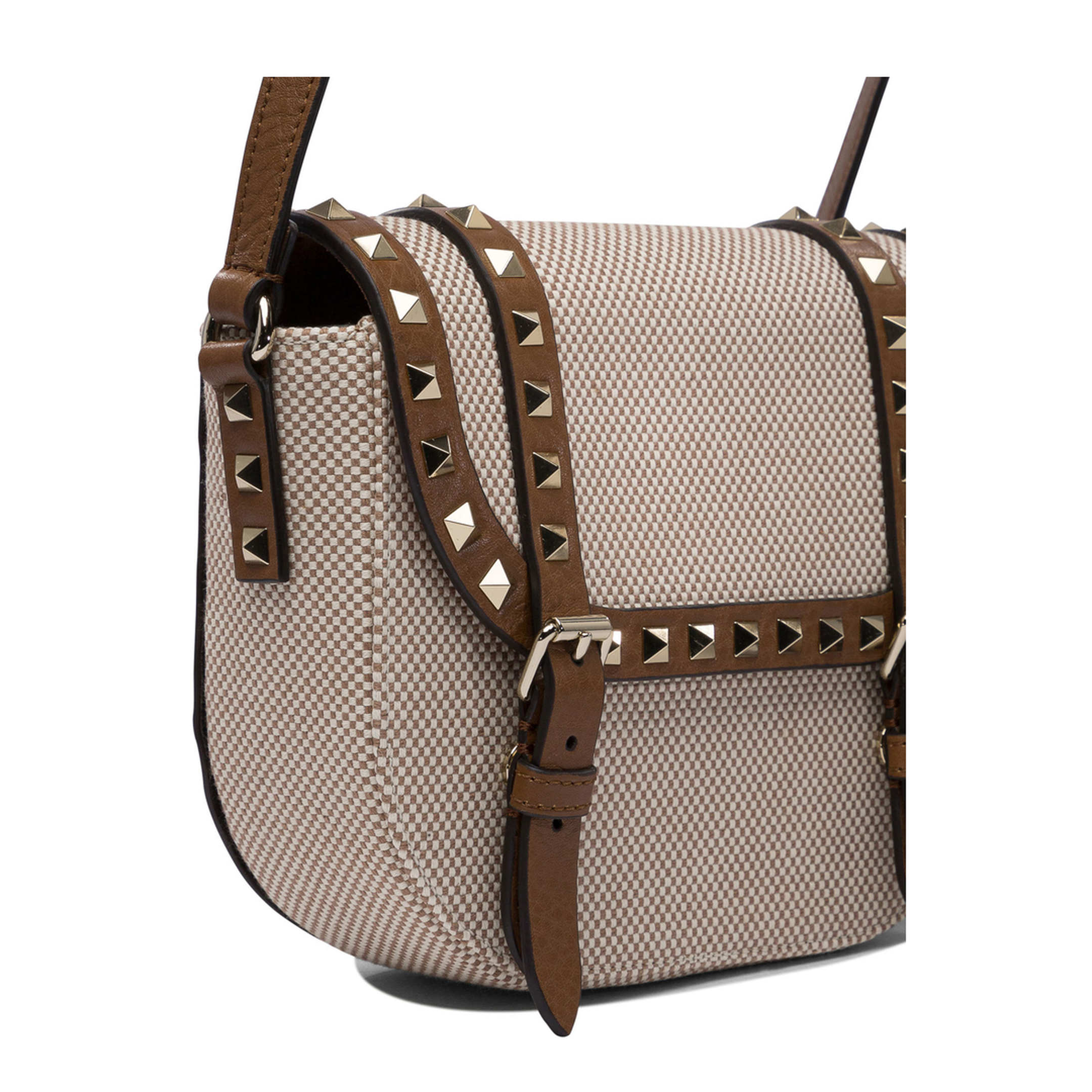 Rockstud Foldover Top Shoulder Bag