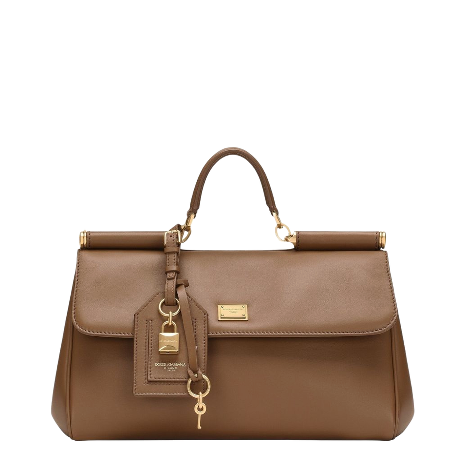 My Sicily Handbag in Plongé Calfskin in Brown