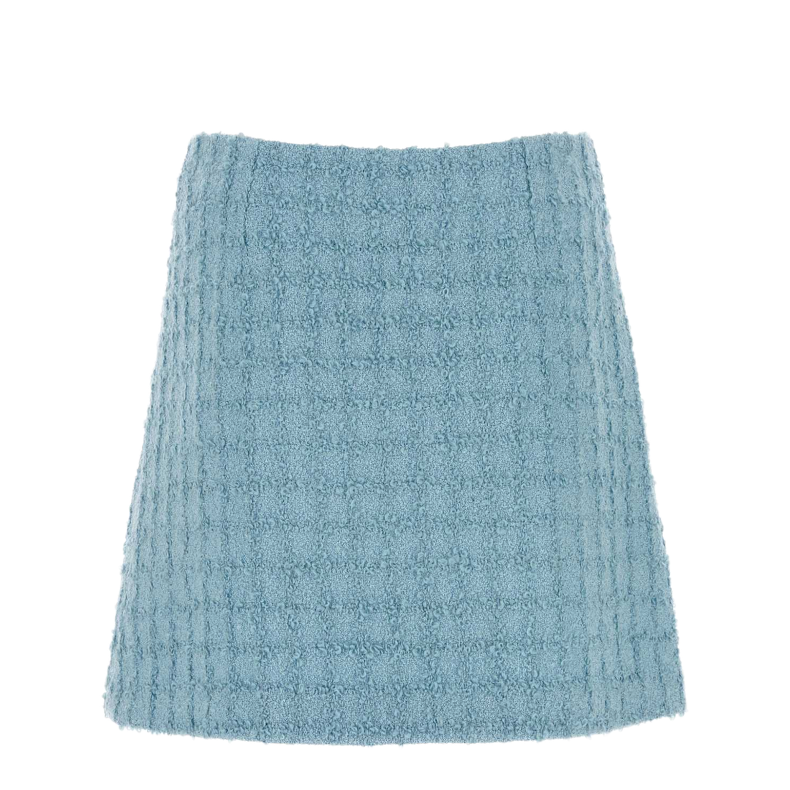 Chic Boucle Loop Mini Skirt In Light Blue