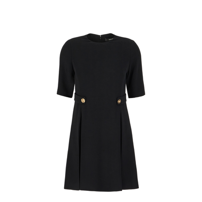 Black Viscose Mini Dress