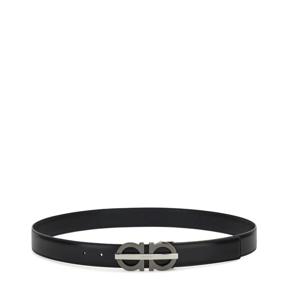 MAYFEYR - Ferragamo - Gancini Smooth Leather Reversible Belt - 6706320788411NERO