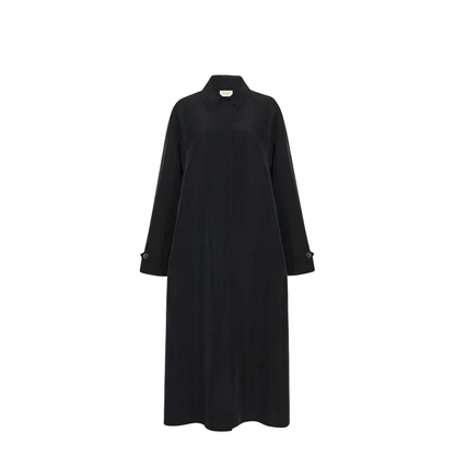 Ryo Coat Black in Silk