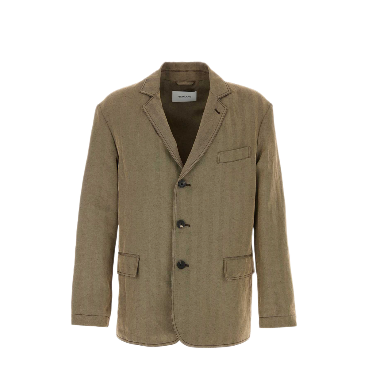 MAYFEYR - Ferragamo - Embroidered Linen Blend Blazer - 145443793134EXPRESSOSAFARI