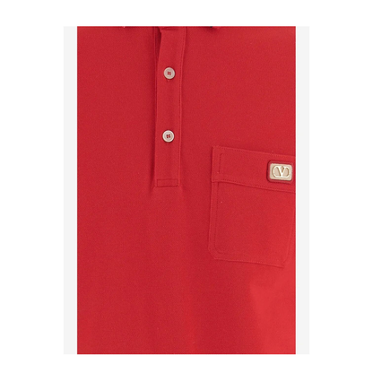 MAYFEYR - Valentino - Cotton Piqué Polo Shirt With Vlogo Patch - VMH01KAQJ