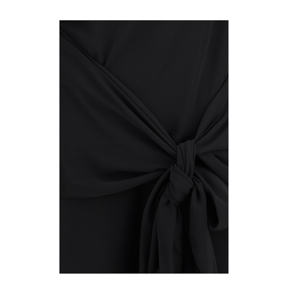 MAYFEYR - Ganni - Draped Knot Crepe Mini Dress - A1030749099