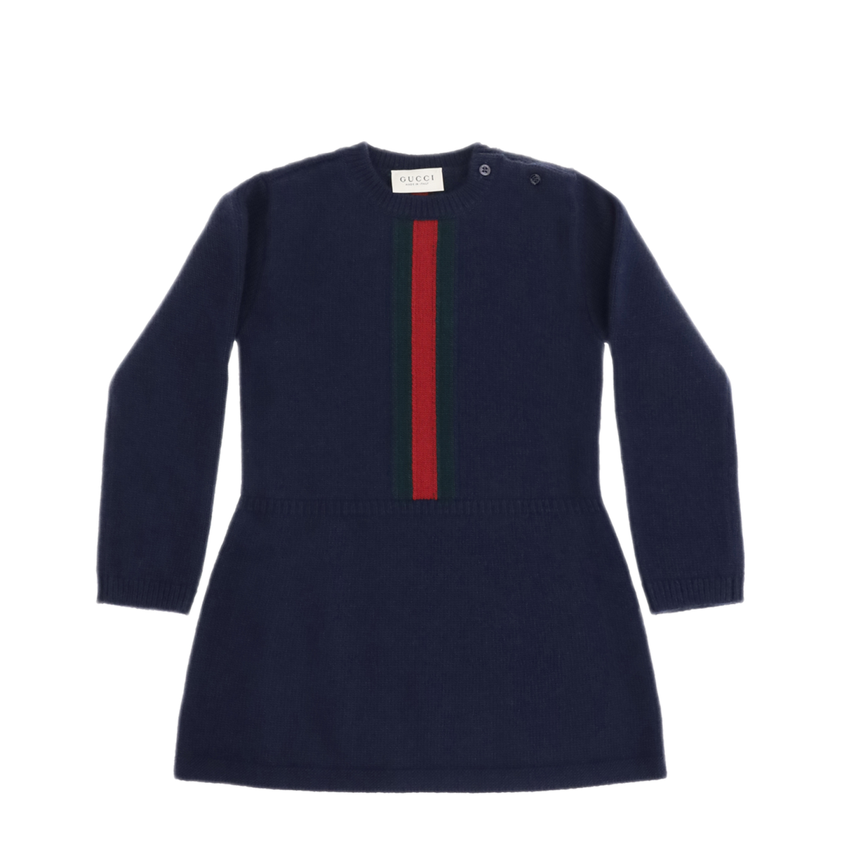 MAYFEYR - Gucci - Wool Dress With Web Detail For Girl - 867923XKFKT4154