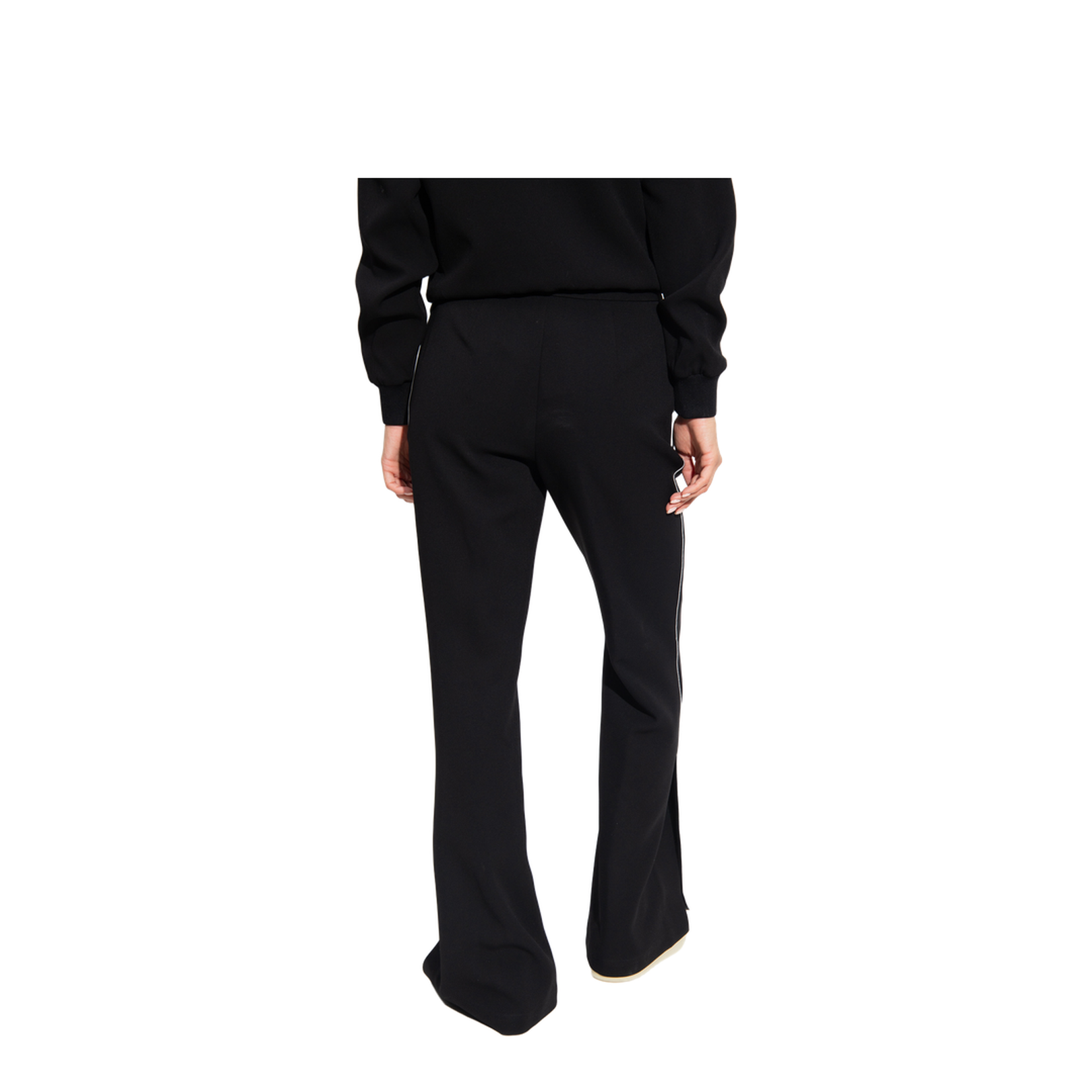 Black Pleat-Front Pants