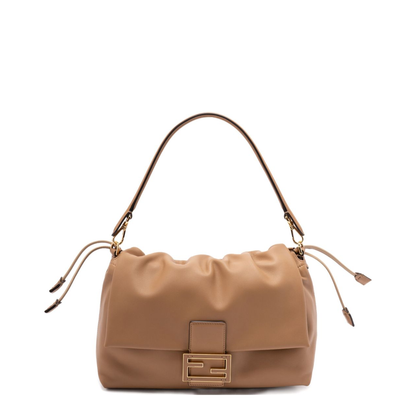 Baguette Large Leather Top Handle Bags - Brown