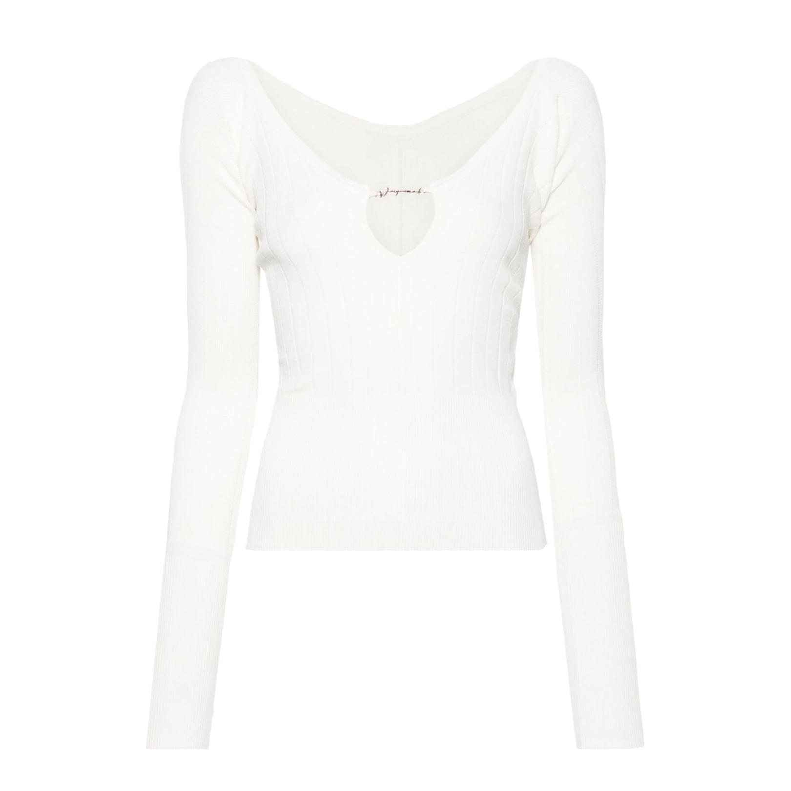 Off-White Ribbed Knit Top