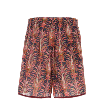 Cotton Shorts With Graphic Print